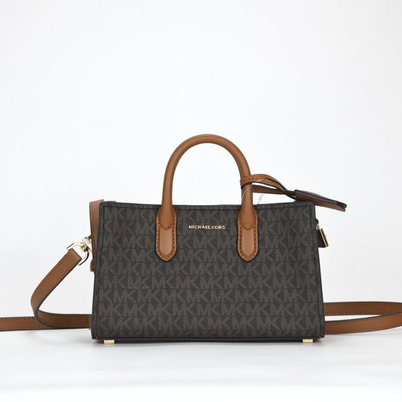 Michael Kors Scarlett Logo Extra Small East West Crossbody Bag - Brn/Acorn - Picture 2 of 11